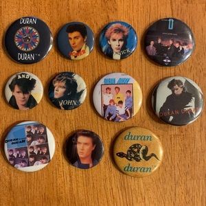 Vintage Duran Duran collectible pins/ buttons